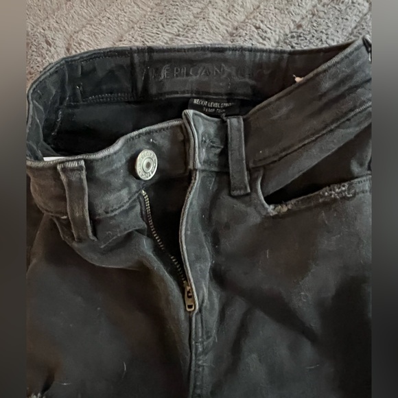 American Eagle Stretch Skinny Jeans Ripped Black size 00 Regular - Picture 2 of 6